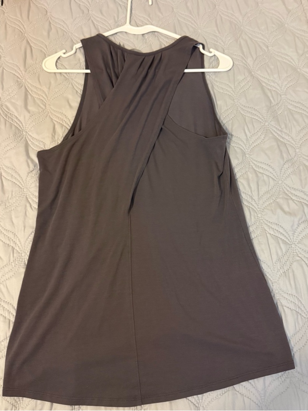 Athleta Twist Back‎ Tank Top Size Small Brown Athleisure Yoga